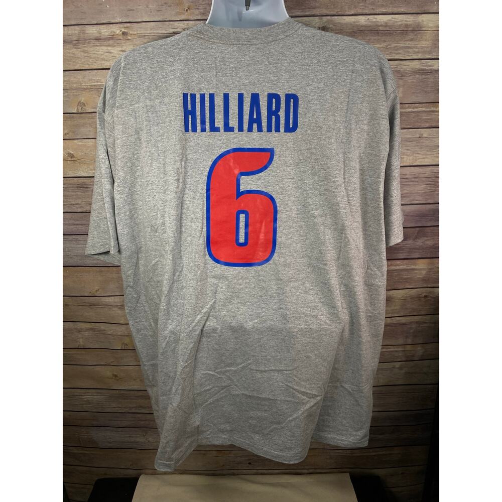 NEW Detroit Pistons Hilliard #6 adidas Gray shirt size 2XL NWT